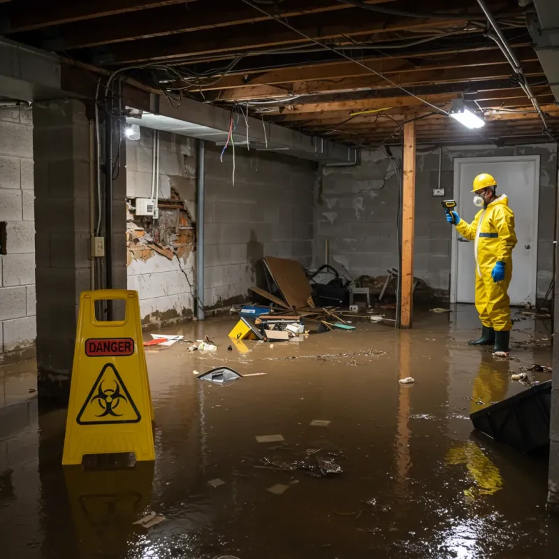 Flooded Basement Electrical Hazard in East Norwich, NY Property